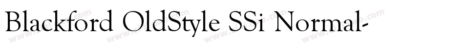 Blackford OldStyle SSi Normal字体转换